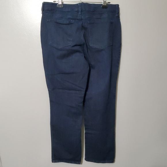 Kim Rogers Dark Blue Women's Straight Leg High Rise Jeans Size 16 Short - Picture 4 of 9